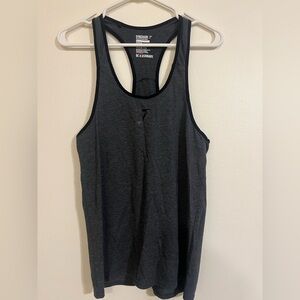 Gymshark Mens Stringer Back Tank Top Size Small Grey Gray Black Trim